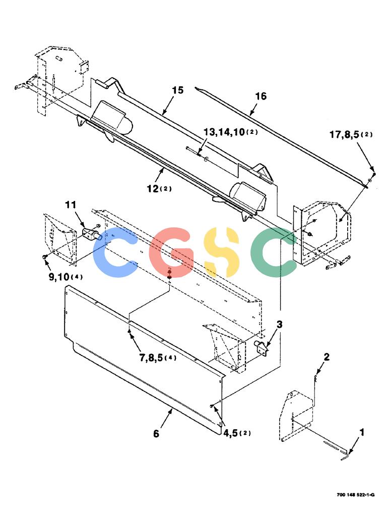 凯斯零件查询(RS551) - CASE IH ROUND BALER (1/99-12/00) (7-40) - MESH WRAP ROLLER SUPPORT ASSEMBLY Case Agriculture