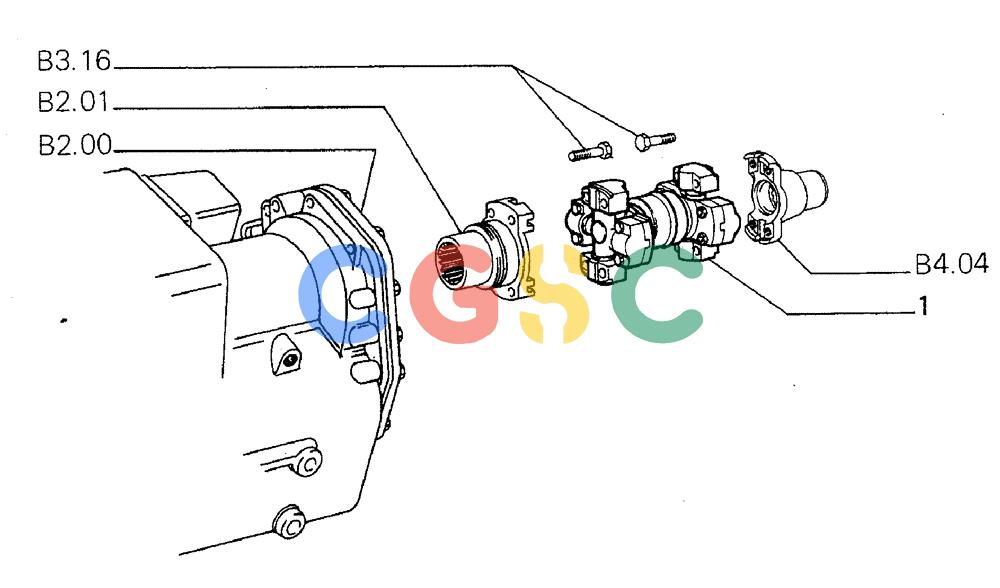 纽荷兰零件查询(FL5B) - CRAWLER LOADER (B3.01[001]) - DRIVE SHAFT BETWEEN TRANSMISSION AND BEVEL DRIVE New Holland Constructuion