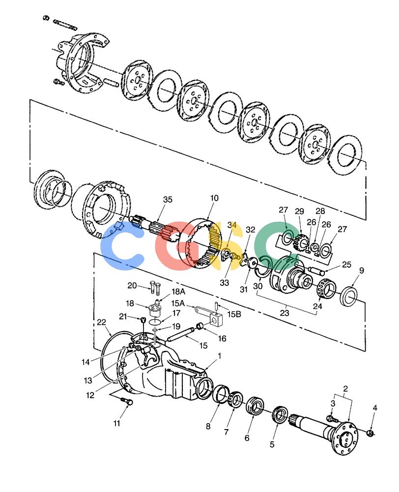纽荷兰零件查询(D46) - DRIVE AXLE PCG (1/88-) (002) - TRUMPET HOUSING ASSEMBLY New Holland Constructuion