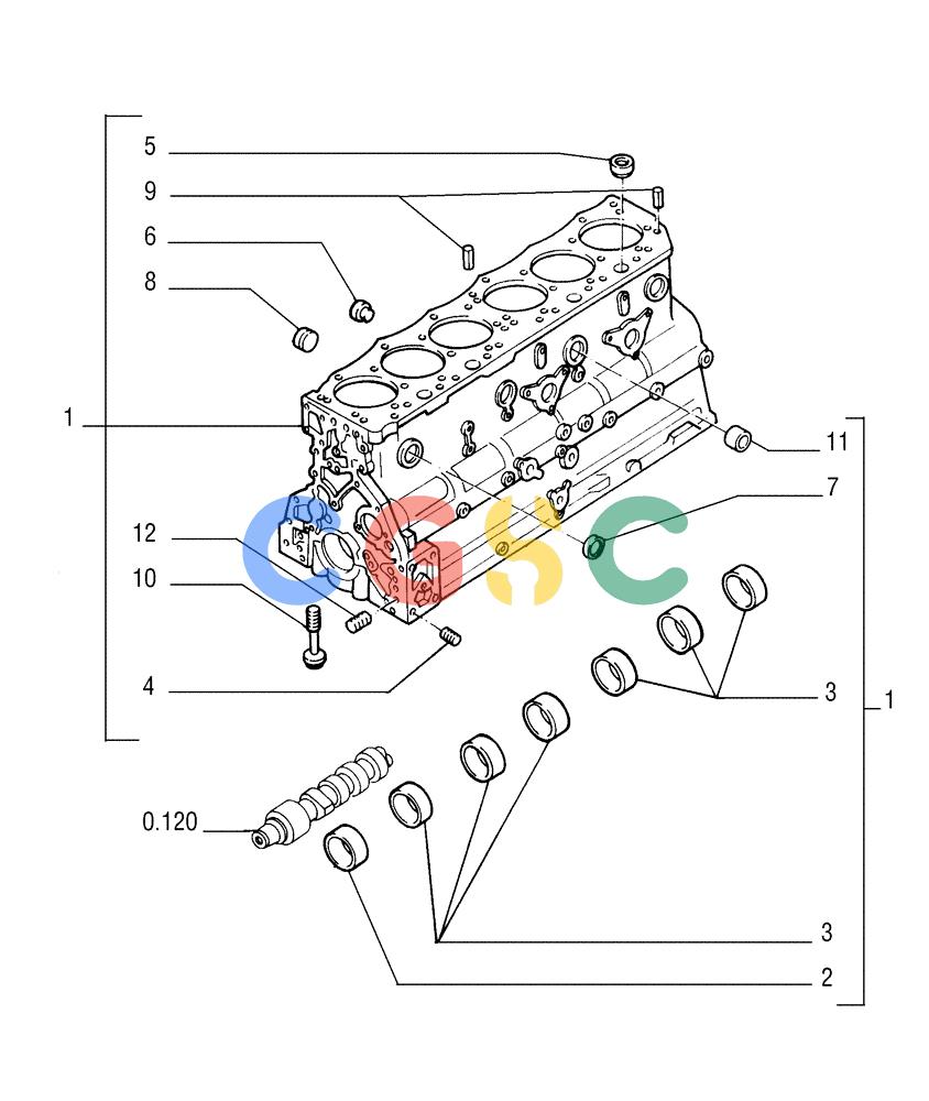 纽荷兰零件查询(FD255) - CRAWLER DOZER (N.A. VERSION) (7/95-) (0.040[01]) - CRANKCASE New Holland Constructuion