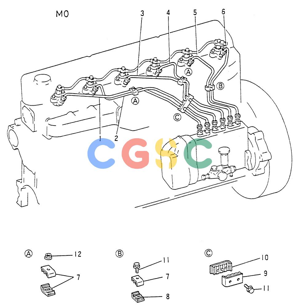 神钢零件查询(6D15) - MITSUBISHI DIESEL ENGINES - K907D & K907LC EXCAVATORS (1/86-12/06) (03-012[01]) - FUEL INJECTION PIPE Kobelco