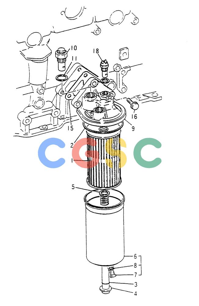 神钢零件查询(6DR5) - MITSUBISHI DIESEL ENGINE (1/06-12/06) (02-006) - OIL FILTER Kobelco