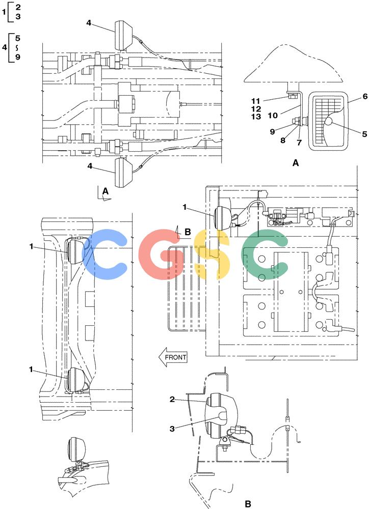 纽荷兰零件查询(E805) - CRAWLER EXCAVATOR (1/05-) (04-021-00[01]) - LAMP, WORK New Holland Constructuion