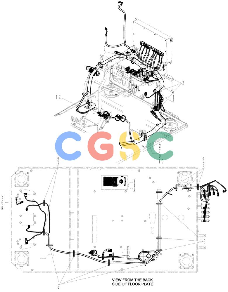纽荷兰零件查询(E215B) - CRAWLER EXCAVATOR - TIER 3 (ROPS CAB) ASN NBDA21800 (6/13-) (01-086[02]) - HARNESS ASSY, UPPER (FLOOR PLATE) New Holland Constructuion