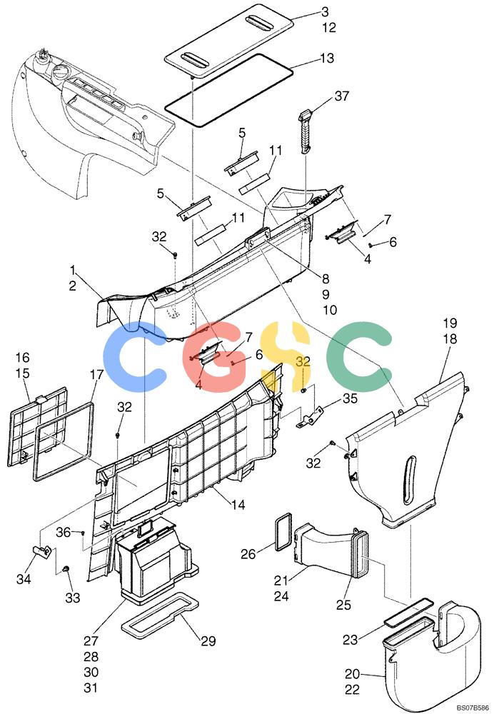 纽荷兰零件查询(E175B) - CRAWLER EXCAVATOR TIER 3 (NA) - N7DA16301 - (5/07-) (02-62[02]) - INSTRUMENT PANEL ASSEMBLY N&B (YN17M00063F1 & YN17M00064F1) PAGE 3 OF 3 New Holland Constructuion