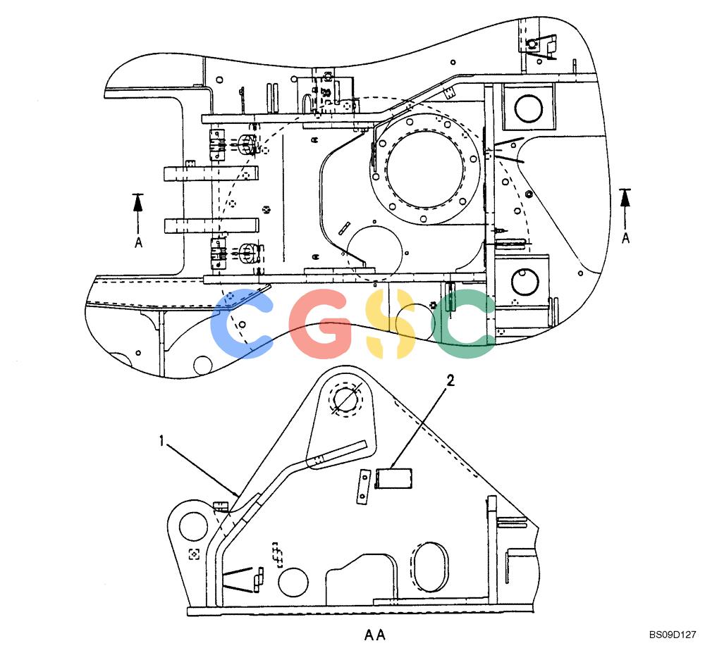 神钢零件查询(NIBBLER) - & BREAKER - SK70SR-1E SHORT RADIUS EXCAVATOR ASN YT02-04001 (4/03-12/04) (06-001[00]) - UPPER FRAME (ROTARY NIBBLER & BREAKER), (YT52F00036P1) Kobelco