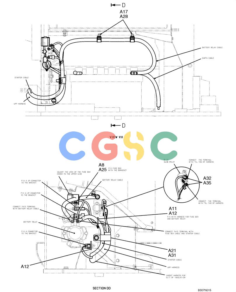 纽荷兰零件查询(E135B) - CRAWLER EXCAVATOR TIER 3 - ASN YH05-07001 (N8TA13006) (1/08-) (02-68[11]) - HARNESS ASSEMBLY, UPPER (YY13E00052F1), PAGE 11 OF 11 New Holland Constructuion