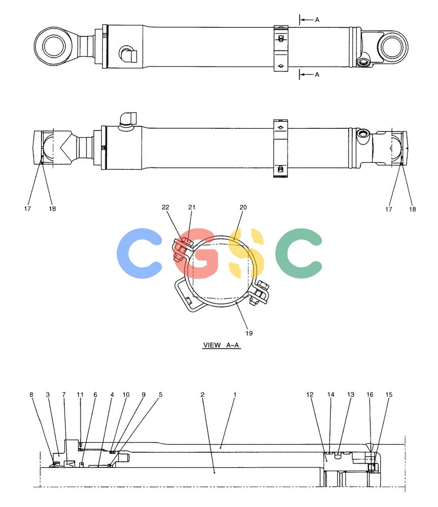 纽荷兰零件查询(E70) - MIDI CRAWLER EXCAVATOR (NA) (1/06-) (130) - CYLINDER ASSEMBLY, OFFSET New Holland Constructuion