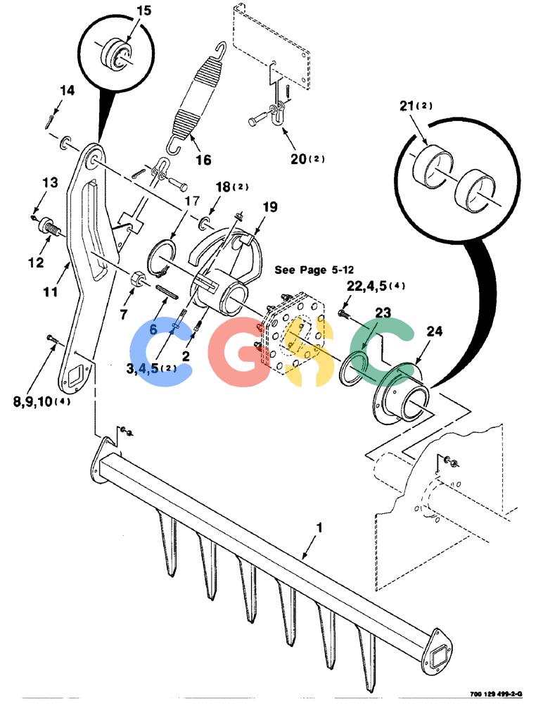 凯斯零件查询(8590) - CASE IH LARGE RECTANGULAR BALER (EUROPE) (1/97-12/98) (5-10) - STUFFER AND STUFFER CLUTCH DRIVE ASSEMBLY, RIGHT Case Agriculture
