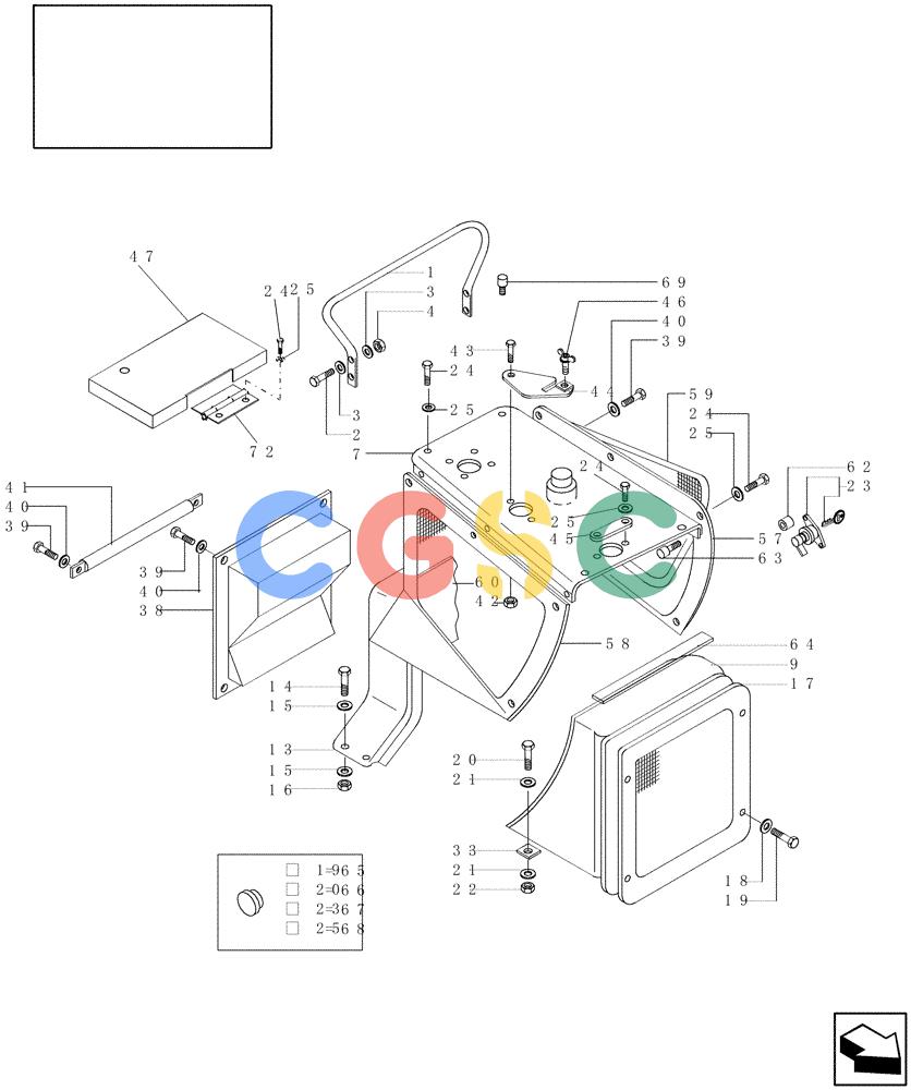 纽荷兰零件查询(DC100) - CRAWLER DOZER (N.A. VERSION) (4/00-) (5.601[01H]) - HOODS - DC100 S/N13111049 & UP INCLUDING 13111030 LGP S/N 13115009 & UP New Holland Constructuion