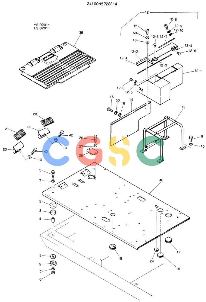 神钢零件查询(K916LC) - MARK II EXCAVTOR ASN YS0201 (1/89-12/03) (02-007) - PLATE ASSY, FLOOR Kobelco