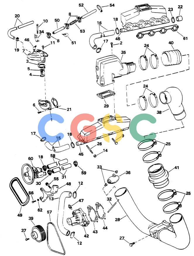 沃尔沃零件查询5.0FiPMDA; 5.0FiPMDM; 5.8FiPMDA; 5.8FiPMDMIntake and Exhaust SystemExhaust and CoolingEPC Volvo Penta Parts catalog