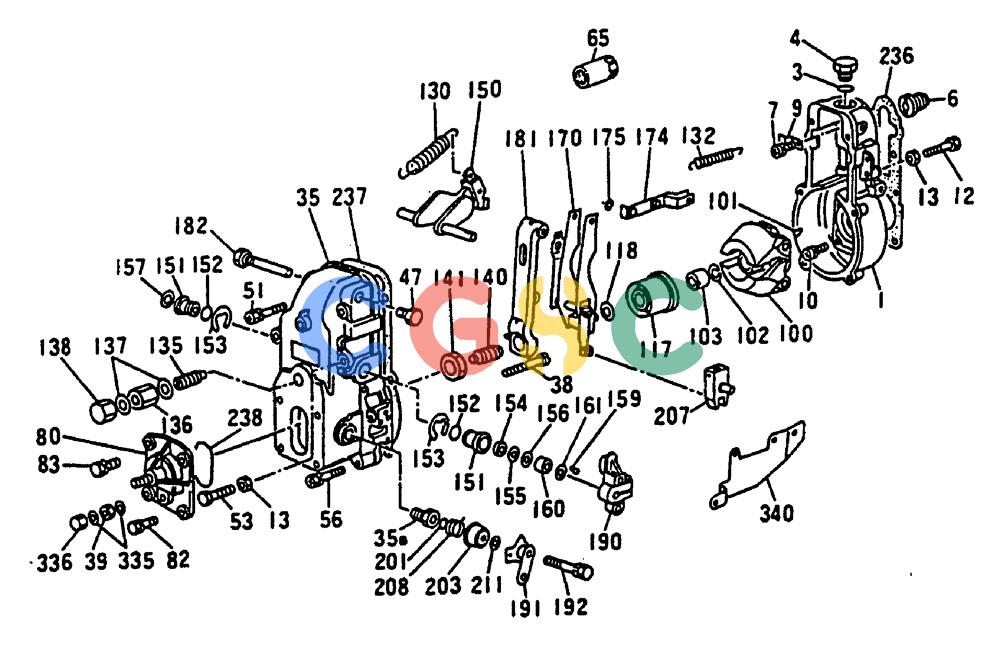 神钢零件查询(MD240C) - EXCAVATOR BTW LLU0301 - LLU0600 (1/80-12/06) (17-035) - GOVERNOR (INNER PARTS) - 040-132F Kobelco