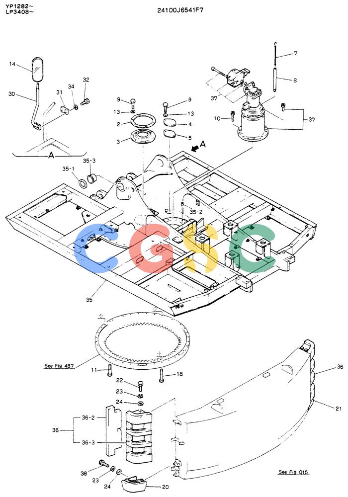 神钢零件查询(K905LC) - EXCAVATOR ASN YP1282 (1/85-12/03) (01-001) - FRAME ASSY, UPP Kobelco