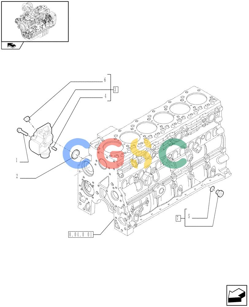 神钢零件查询(F4GE9684C J601) - ENGINE - 504360955 - 84152356 (1/13-) (0.32.3) - PIPING - ENGINE COOLING SYSTEM (2853129 - 2852149) Kobelco