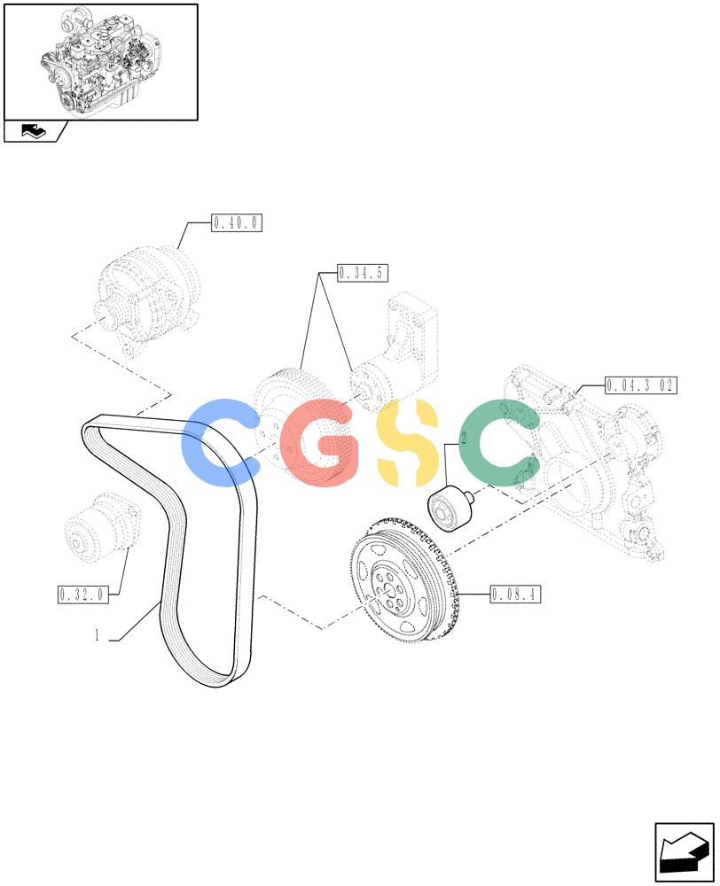神钢零件查询(F4GE9684B J604) - ENGINE - 504360953 - 84152355 (1/08-12/10) (0.34.0) - WATER PUMP - CONTROL (2856091) Kobelco