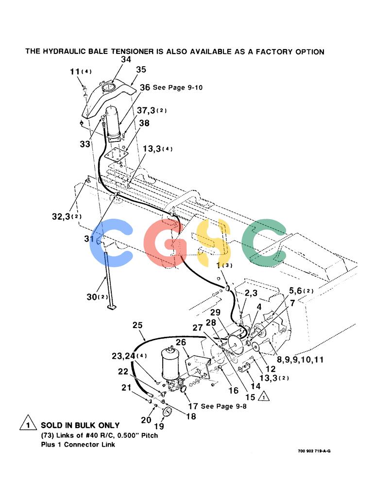 凯斯零件查询(8545) - CASE IH RECTANGULAR BALER (1/89-12/99) (9-10) - HYDRAULIC BALE TENSIONER KIT, (HK40554 HYDRAULIC BALE TENSIONER KIT COMPLETE) Case Agriculture