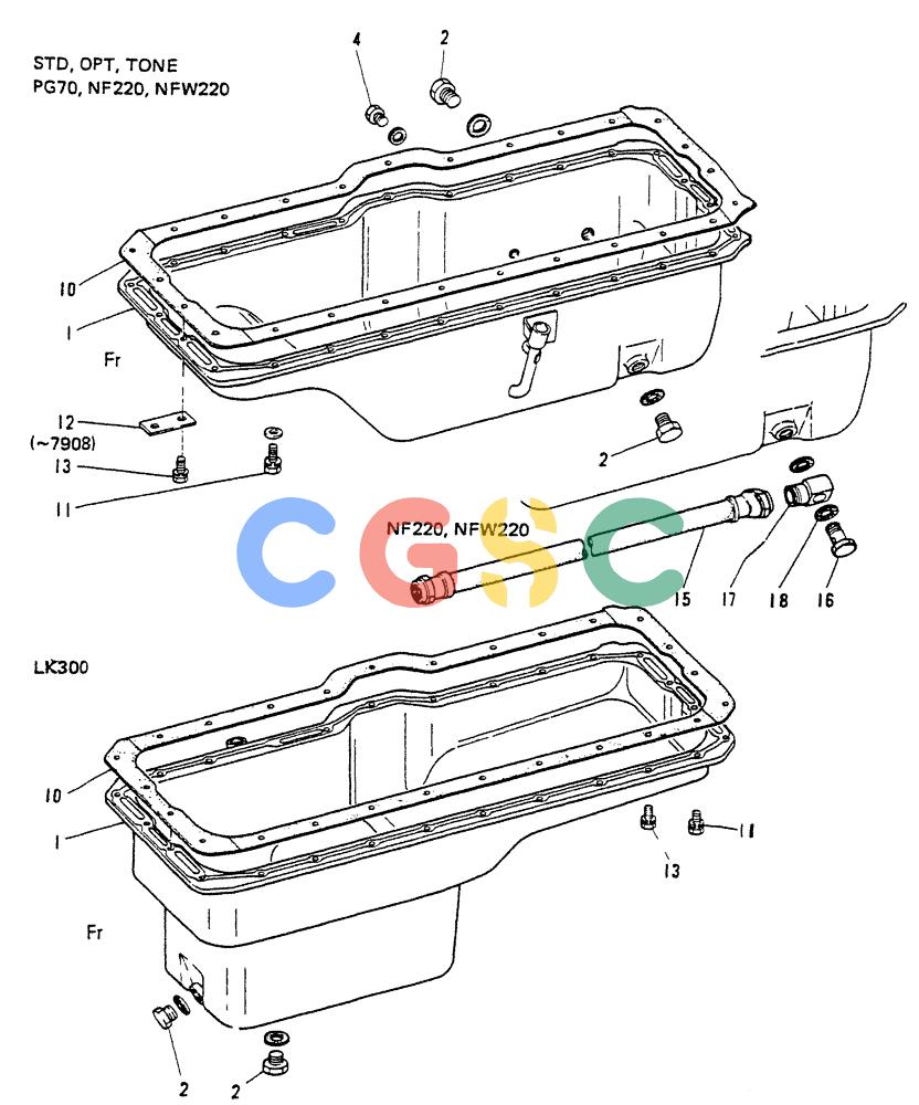 神钢零件查询(65R5P) - MITSUBISHI DIESEL ENGINE - LK300A WHEEL LOADER (1/06-12/06) (01-009) - OIL PAN Kobelco