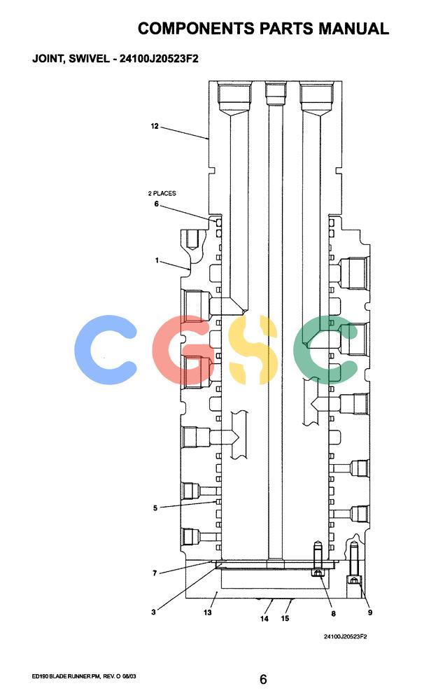 神钢零件查询(ED190LC-6E) - BLADE RUNNER EXCAVATOR/DOZER BTW YL03U0136 - YL03U0292 (1/05-12/06) (07-001) - JOINT, SWIVEL Kobelco