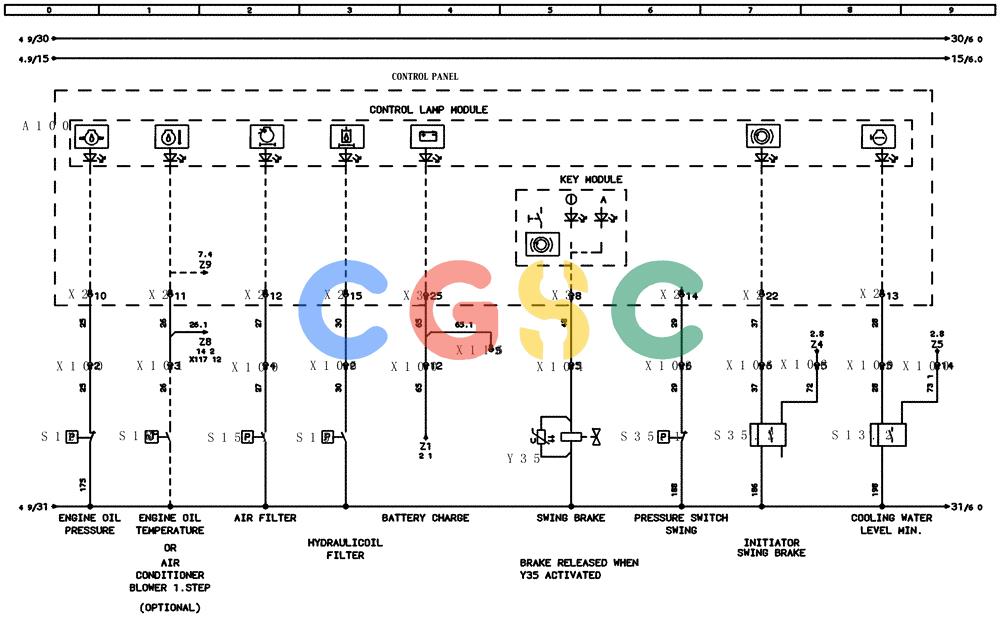 纽荷兰零件查询(EC240) - CRAWLER EXCAVATOR (5/00-) (31.051[005]) - ELECTRICAL COMPON. I.CIRCUIT DIAGRAM Page 05 (S/N 724002-UP) New Holland Constructuion