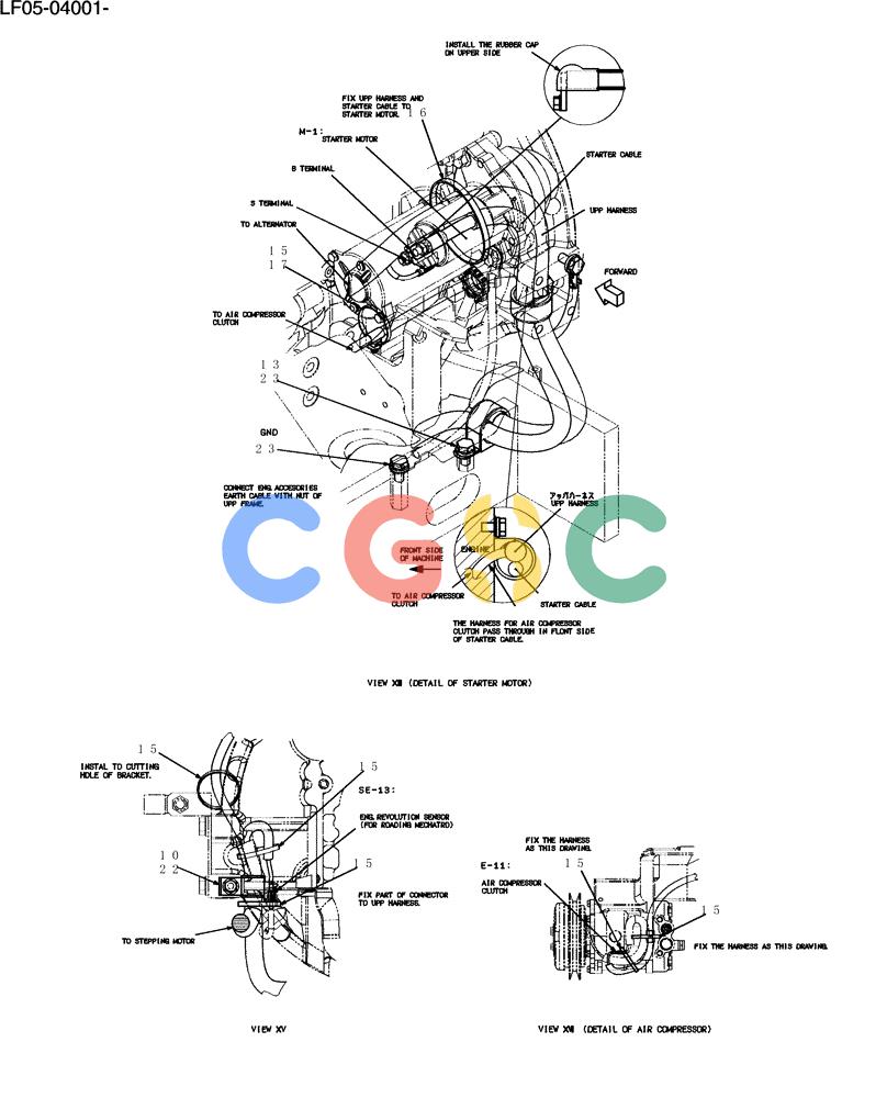 纽荷兰零件查询(E80BMSR) - CRAWLER EXCAVATOR ASN LF05-04001 - (N8TA18060) (310-01[06]) - HARNESS ASSY, UPP New Holland Constructuion