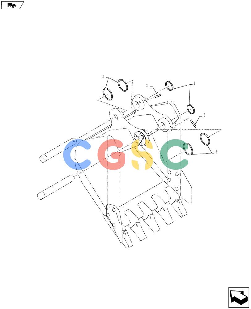 纽荷兰零件查询(E135BSRLC) - CRAWLER EXCAVATOR ASN YH06-08001 (03-025[00]) - BUCKET INSTALLATION New Holland Constructuion