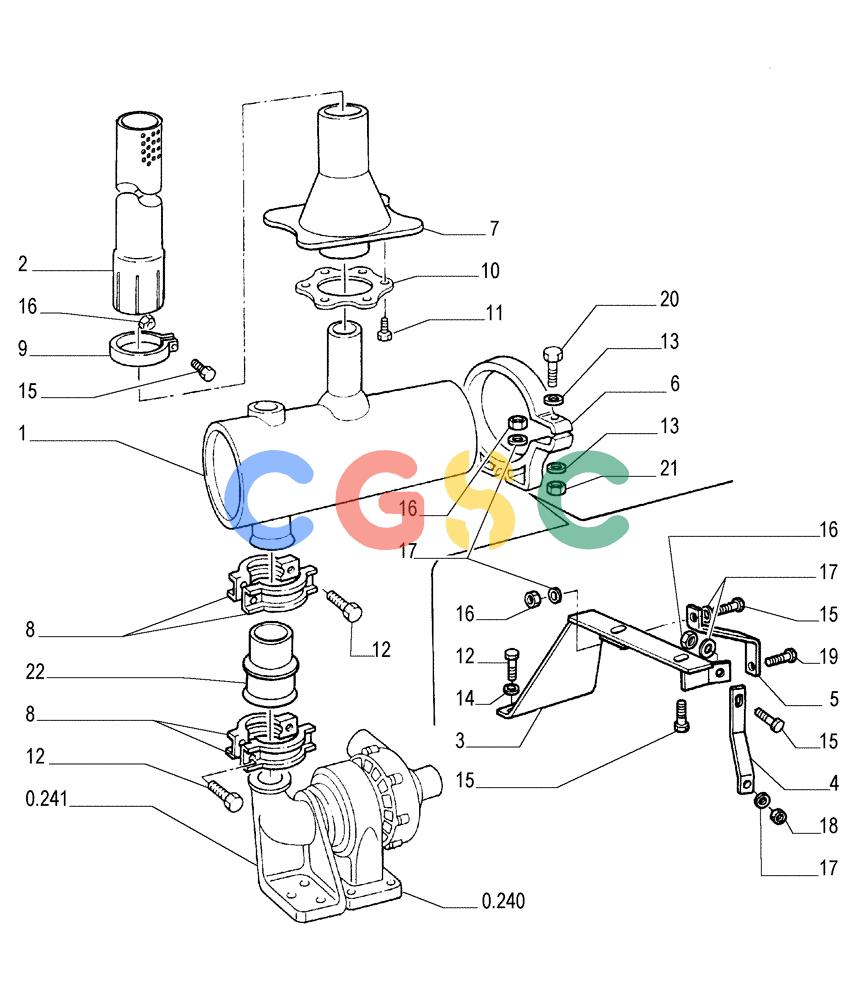 纽荷兰零件查询(FL175) - CRAWLER LOADER (N.A. VERSION) (6/92-) (0.530[01]) - MUFFLER New Holland Constructuion