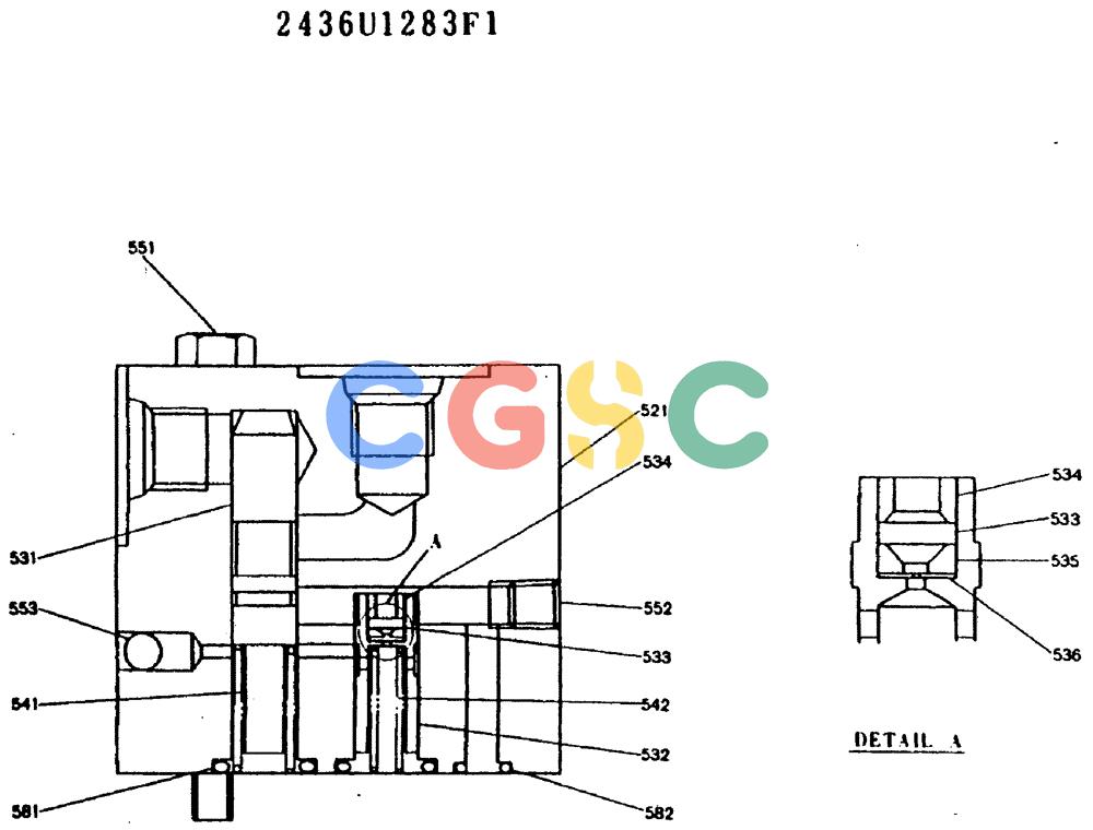 神钢零件查询(MD200BLC) - EXCAVATOR ASN YQ0565 (1/80-12/06) (11-112) - VALVE ASSY, REDUCTION Kobelco