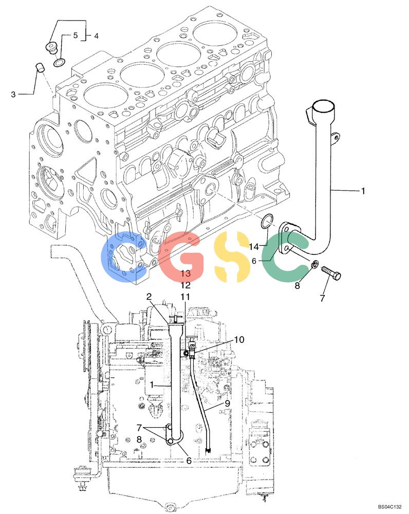 纽荷兰零件查询(DC75) - CRAWLER DOZER (8/04-) (02-30) - ENGINE, OIL New Holland Constructuion