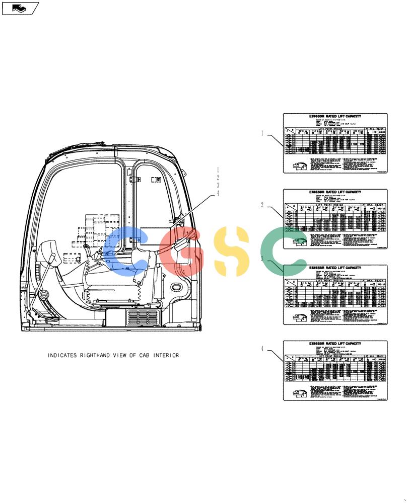 纽荷兰零件查询(E135BSRLC) - CRAWLER EXCAVATOR ASN YH06-08001 (06-007[00]) - NAME PLATE INSTALLATION New Holland Constructuion