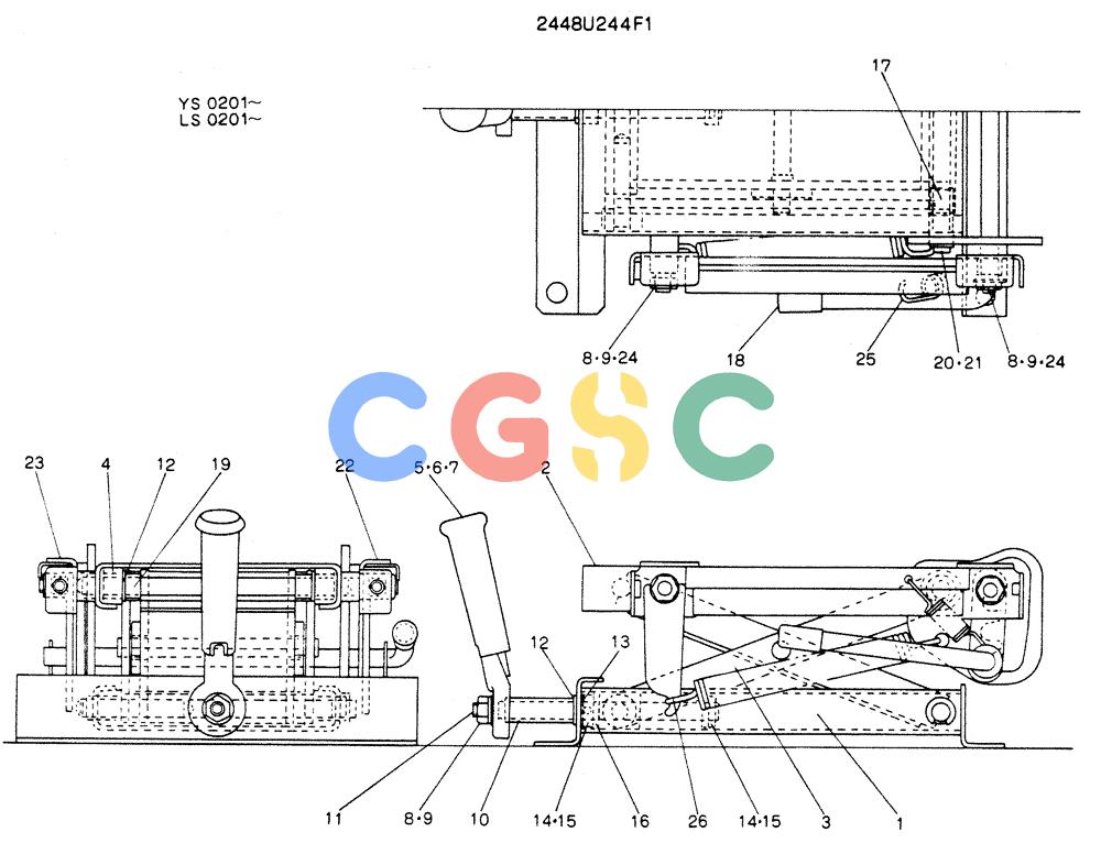 神钢零件查询(K916LC) - MARK II EXCAVTOR ASN YS0201 (1/89-12/03) (02-012) - SUSPENSION, SEAT Kobelco