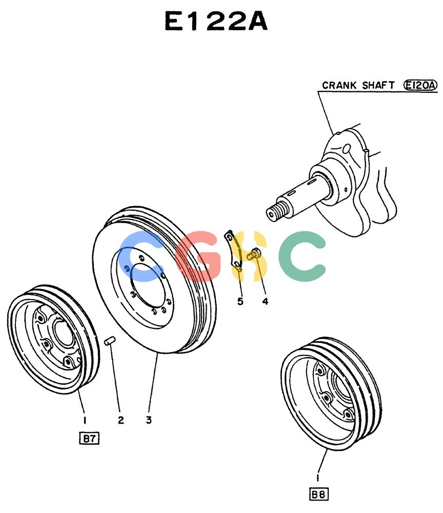 神钢零件查询(PE6T04) - NISSAN DIESEL ENGINE - LK900 & LK700A W/TURBO (1/03-12/06) (02-003[02]) - PULLEY-CRANK Kobelco