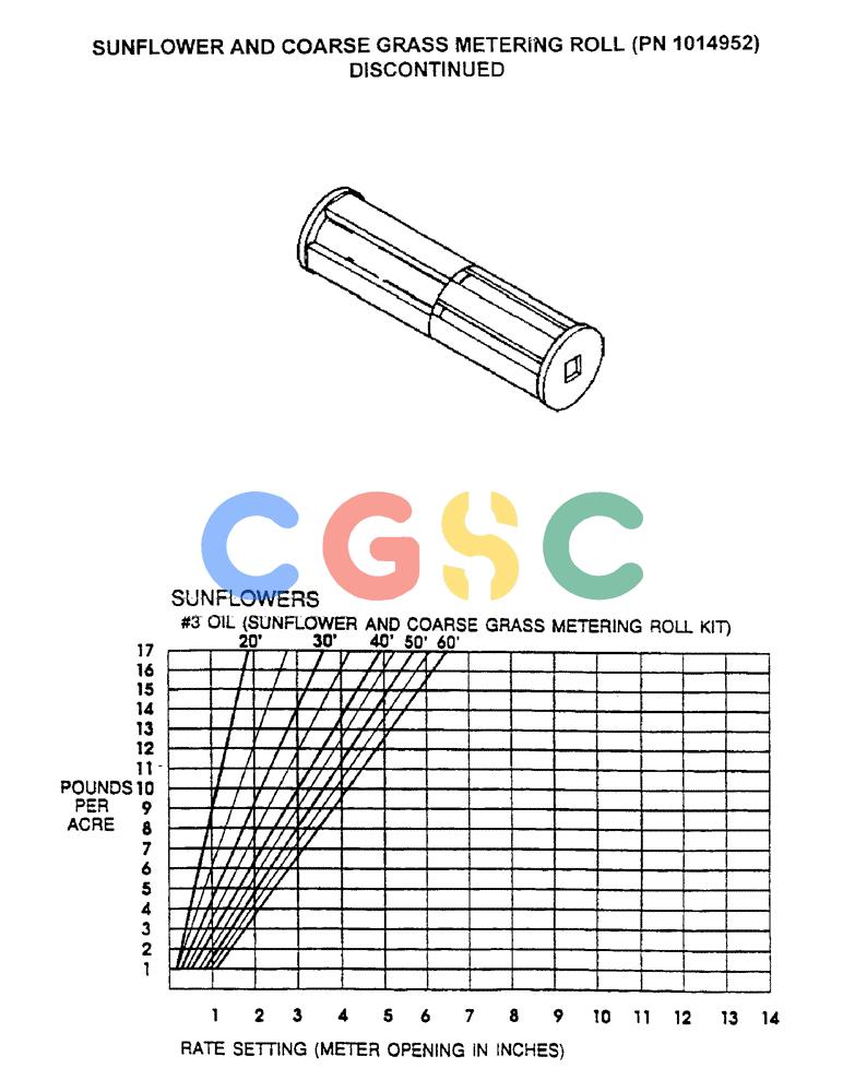 凯斯零件查询(1100) - CONCORD AIR SYSTEM (10/97-12/00) (D37) - SUNFLOWER AND COARSE GRASS METERING ROLL, PN 1014952, DISCONTINUED Case Agriculture