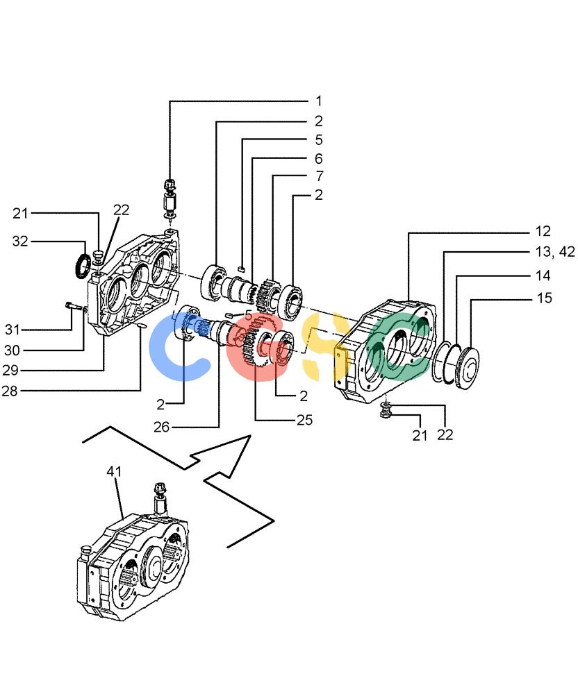 纽荷兰零件查询(DC80) - CRAWLER DOZER (N.A. VERSION) (4/99-) (2.323[01]) - HYDROSTATIC DRIVE COUPLER WITHOUT PTO DC70 - DC80 New Holland Constructuion