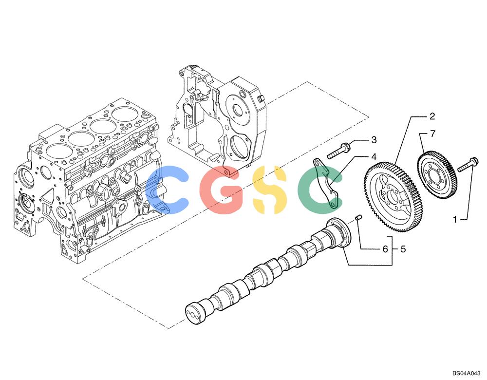 纽荷兰零件查询(DC75) - CRAWLER DOZER (8/04-) (02-28) - CAMSHAFT New Holland Constructuion