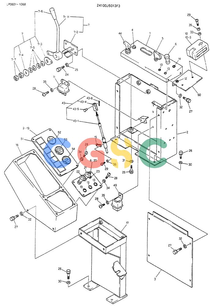 神钢零件查询(K905LC) - EXCAVATOR BTW YP0115 - YP0301 (1/85-12/03) (06-012) - PANEL ASSY, INST (FOR EXPORT) Kobelco