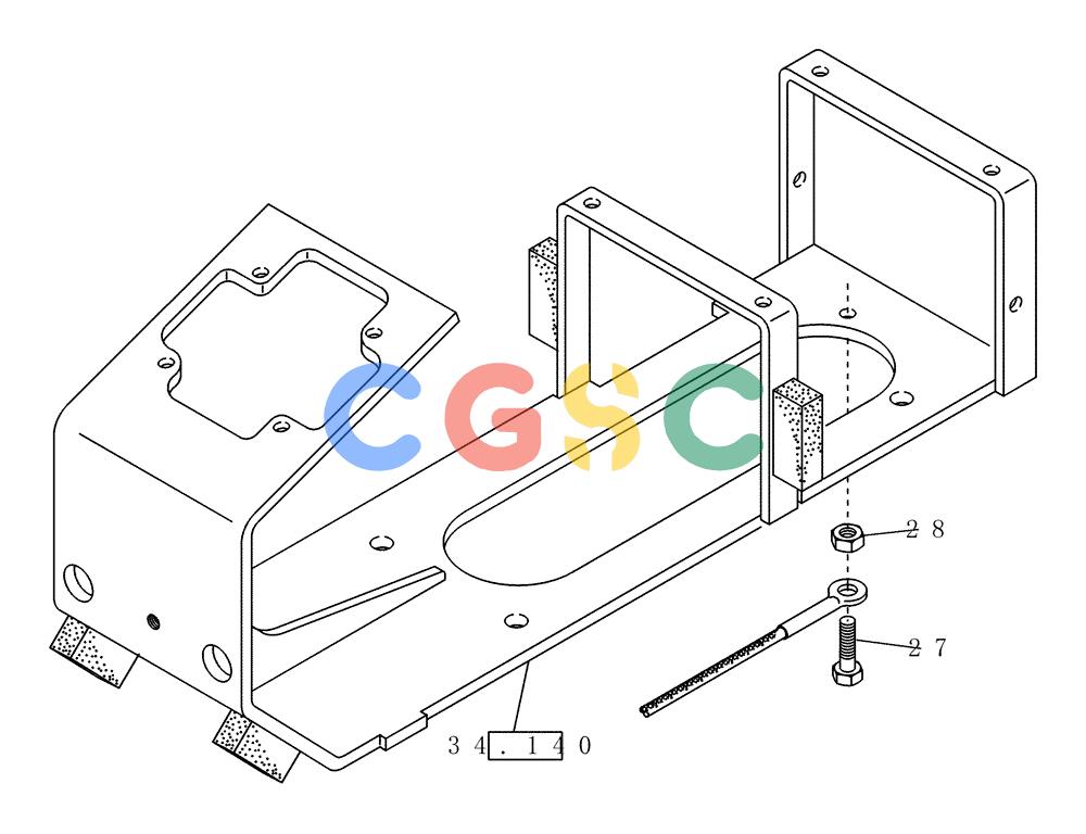 纽荷兰零件查询(EC215) - CRAWLER EXCAVATOR (11/99-) (34.141[002]) - BRACKET MOUNTING PARTS (S/N 721501-UP) New Holland Constructuion