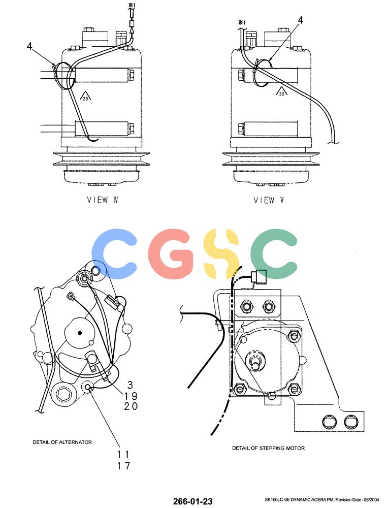 神钢零件查询(SK160LC-6E) - DYNAMIC ACERA EXCAVATOR 08/2004 ASN YM03U0523 (8/04-12/07) (01-068[02]) - HARNESS ASSY, ENGINE Kobelco