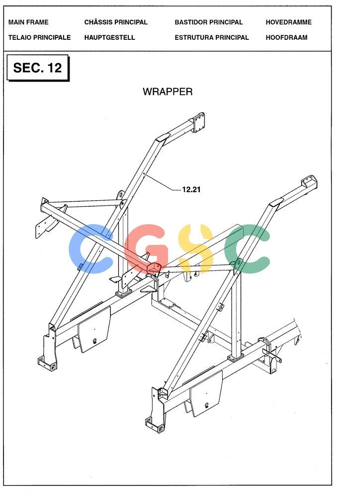 凯斯零件查询(RBX341) - SILAGE PACK ROUND BALER (3/03-12/05) (12.00B[01]) - SECTION LIST 12 - MAIN FRAME Case Agriculture