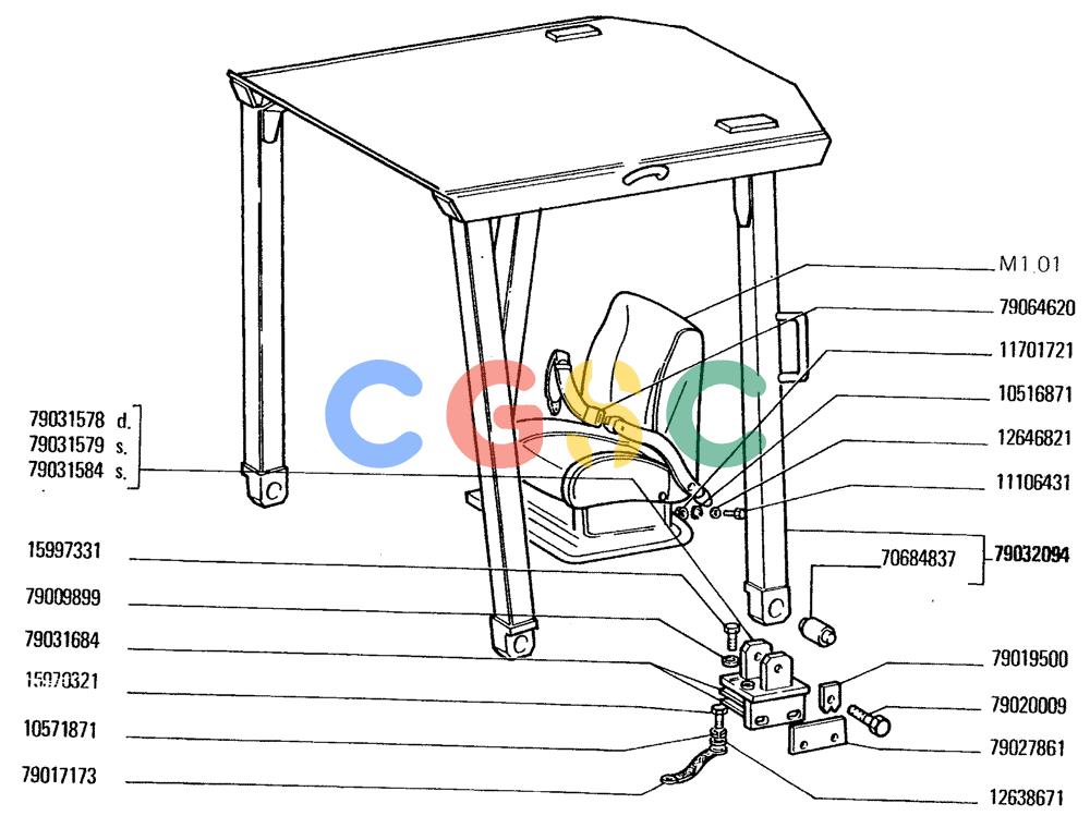 纽荷兰零件查询(FD20) - CRAWLER DOZER (L3.08/1[001]) - ROPS CANOPY New Holland Constructuion