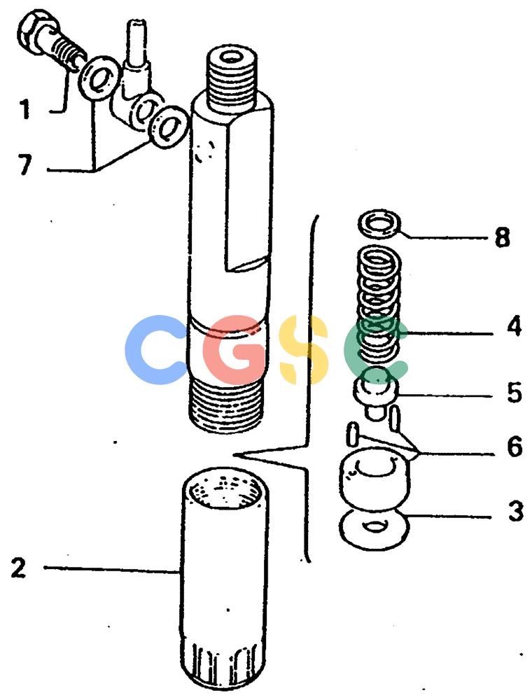 纽荷兰零件查询(65B) - MOTORGRADERS (A2.35[001A]) - NOZZLE HOLDER ASSEMBLY (BOSCH KBEL 83 S…) New Holland Constructuion