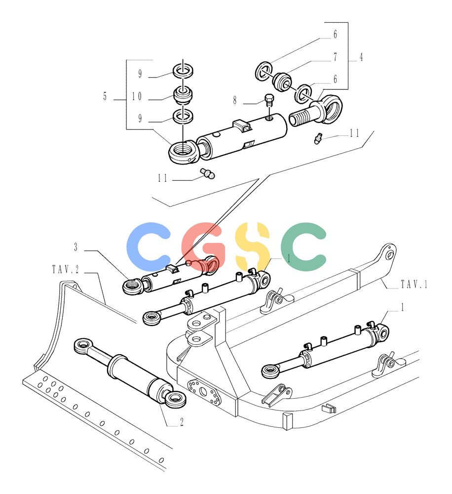 纽荷兰零件查询(DC150LT) - CRAWLER DOZER (6/00-) (9.440[03]) - FRONT IMPLEMENT ALL HYDR.- TILT CYLINDER - OPTIONAL CODE 76054902 New Holland Constructuion