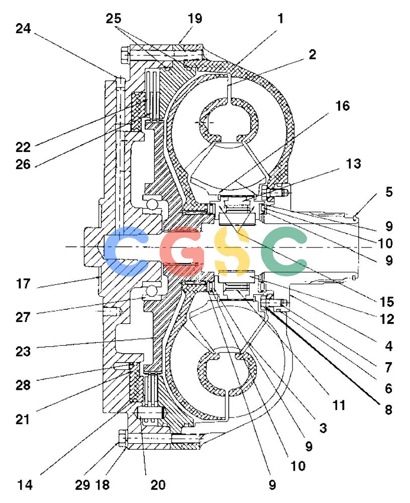 纽荷兰零件查询(AD250 (3.5 VERSION)) - ARTICULATED DUMP TRUCK (7/01-) (1.211[04]) - AUTOMATIC TRANSMISSION - CONVERTER New Holland Constructuion