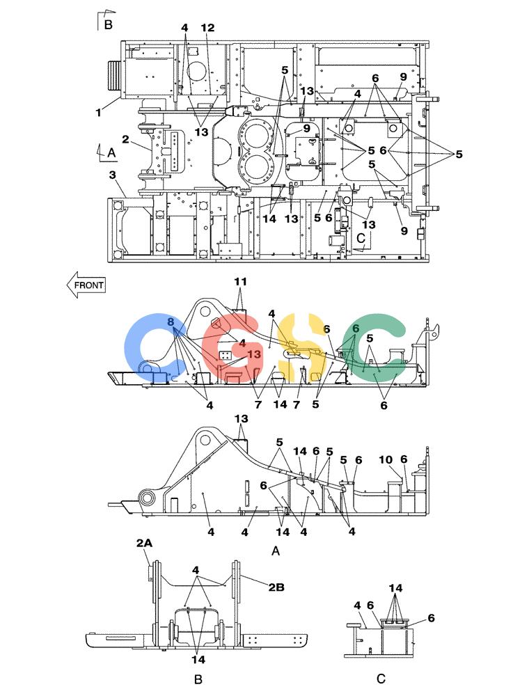 纽荷兰零件查询(E805) - CRAWLER EXCAVATOR (1/05-) (09-005-00[01]) - UPPERSTRUCTURE - CHASSIS New Holland Constructuion