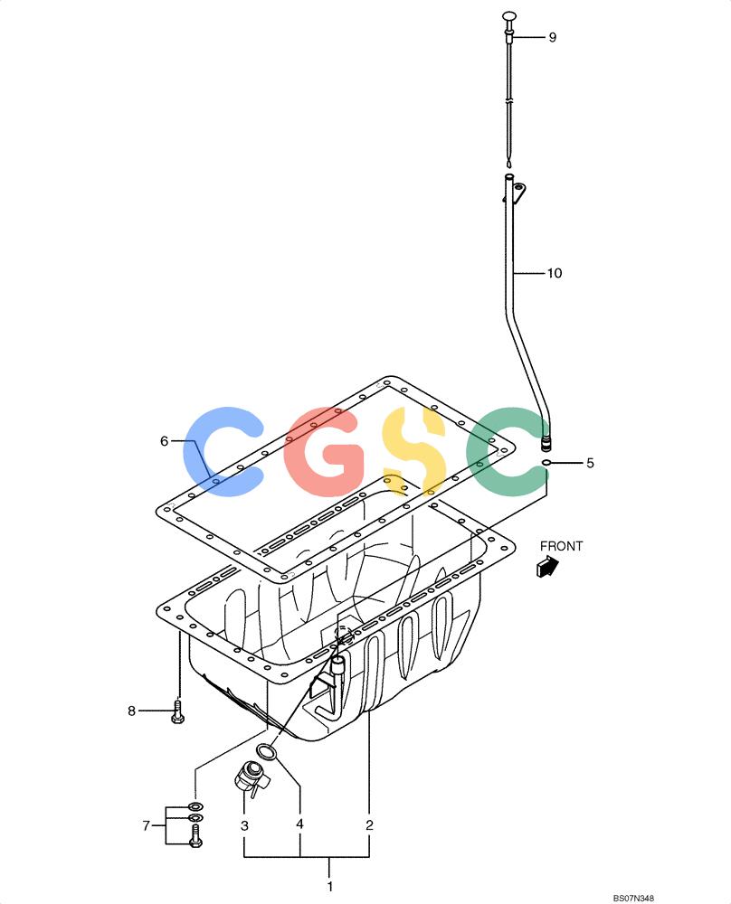纽荷兰零件查询(E135B) - CRAWLER EXCAVATOR TIER 3 - ASN YH05-07001 (N8TA13006) (1/08-) (09-11[00]) - OIL PAN New Holland Constructuion