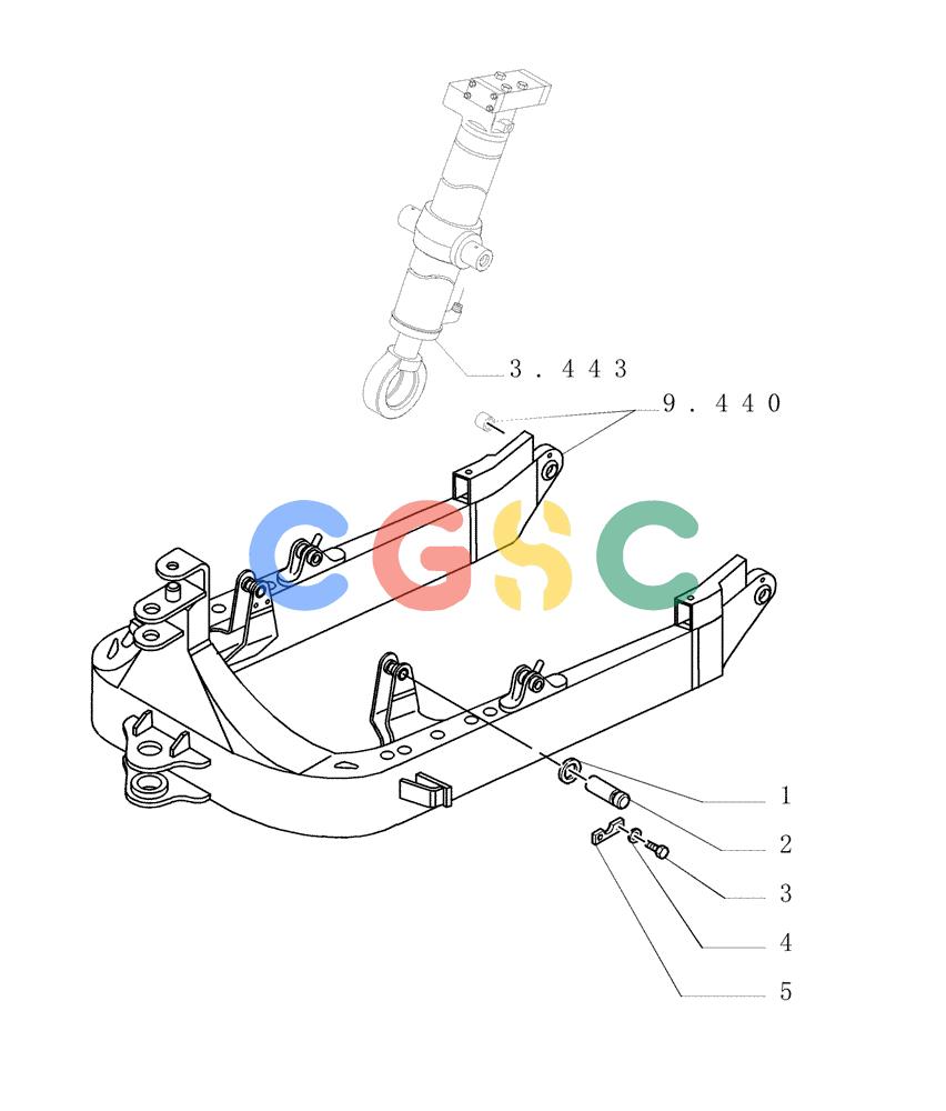 纽荷兰零件查询(D150) - CRAWLER DOZER (1/05-) (3.440[03]) - LIFT CYLINDERS PIPING - VERSION (01-02-03) New Holland Constructuion