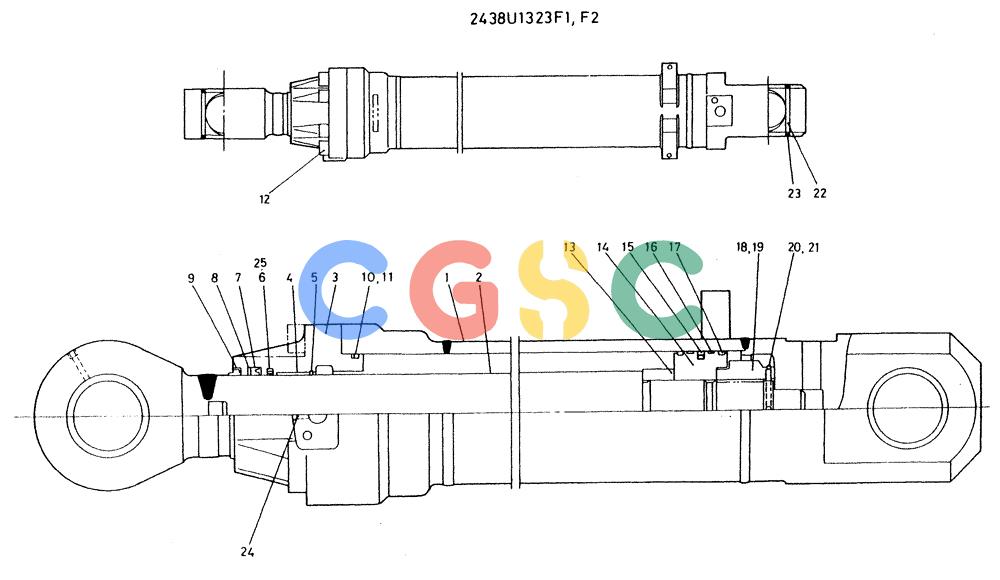 神钢零件查询(K912LC) - MARK II EXCAVATOR ASN YC0301-0737 (1/88-12/03) (11-041) - CYLINDER ASSY ARM Kobelco