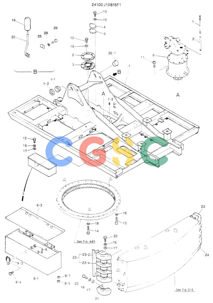 神钢零件查询(K907LC) - MARK II EXCAVATOR ASN YQ0565 (NA) (1/87-12/03) (01-001) - FRAME ASSY, UPP Kobelco