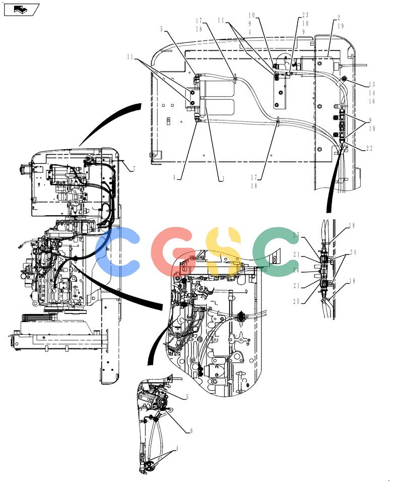 纽荷兰零件查询(E215B) - CRAWLER EXCAVATOR - TIER 3 (ROPS CAB) ASN NBDA21800 (6/13-) (01-012[01]) - FUEL LINES New Holland Constructuion