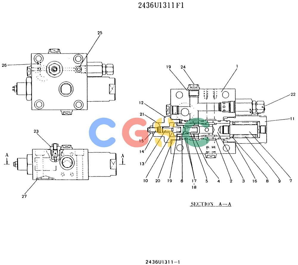 神钢零件查询(K907LC) - MARK II EXCAVATOR BTW YQ0101 - YQ0564 (1/87-12/03) (11-018) - VALVE ASSY, HOLDING Kobelco